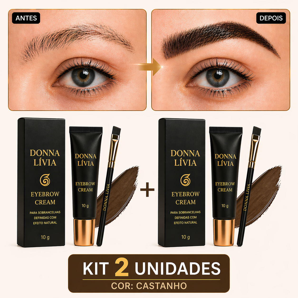 Kit Brow Perfect Donna Lívia | Creme de Sobrancelhas Semipermanente